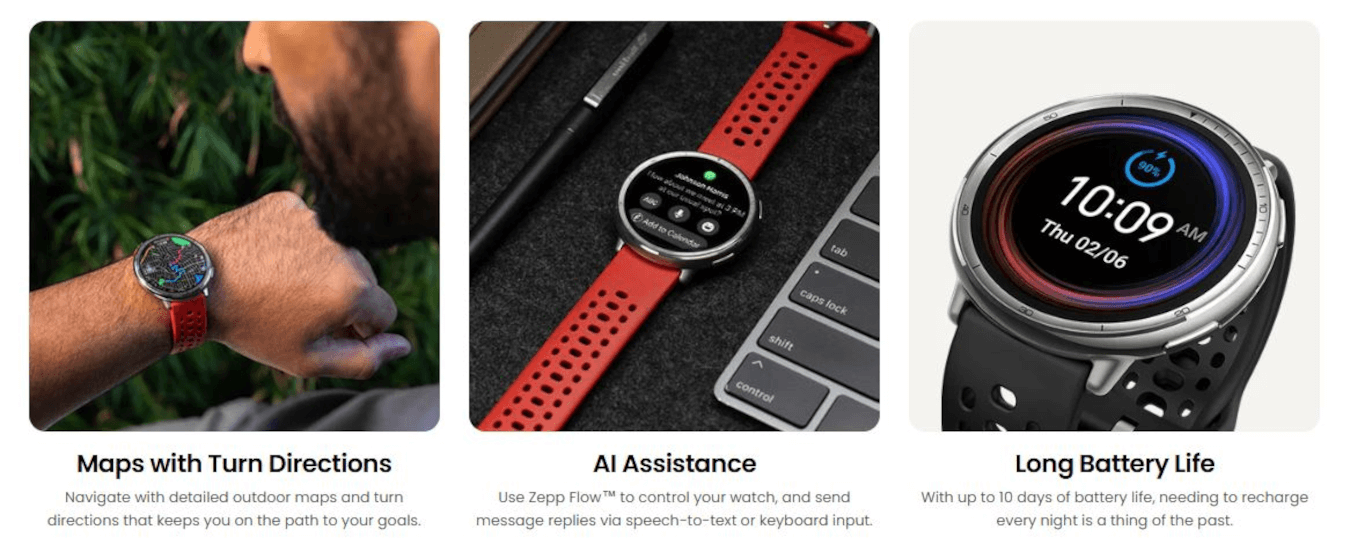 Active 2 (Round, Black Leather - Premium)