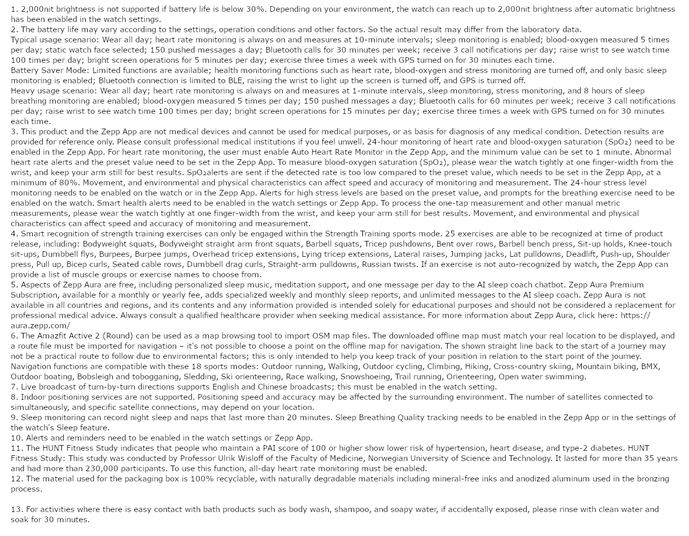 Active 2 (Round, Black Leather - Premium)