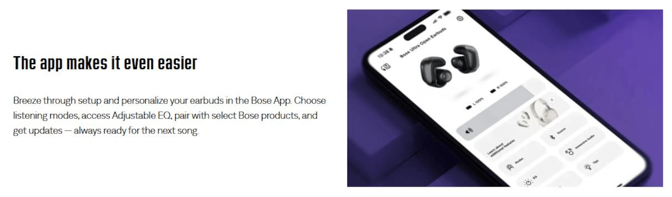 Bose Ultra Open Earbuds (White Smoke)