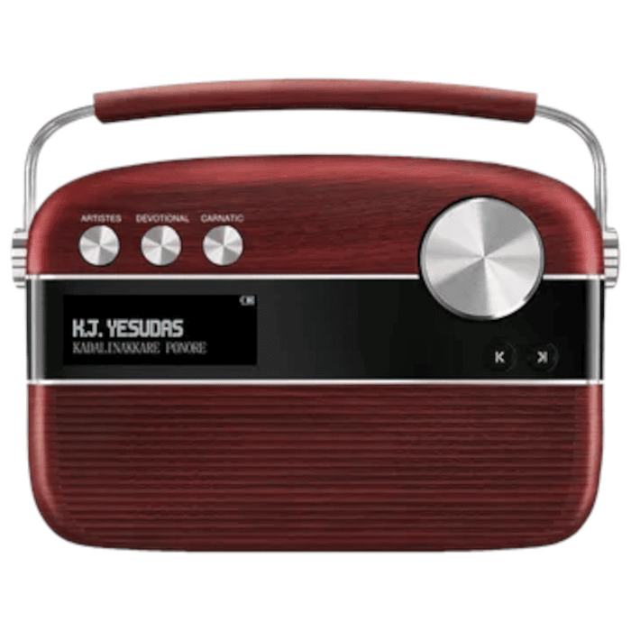 Saregama Carvaan Premium (Cherrywood Red)