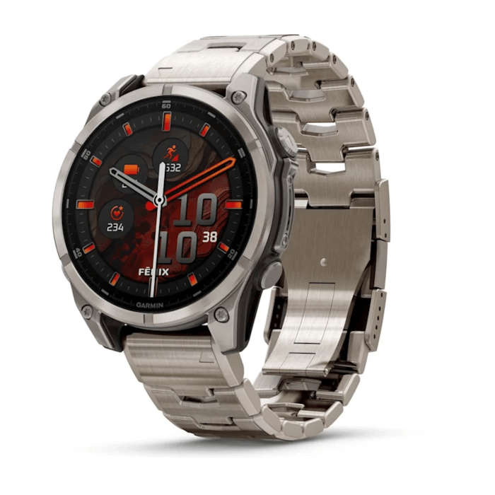 Garmin Fenix 8 (47mm, AMOLED, Sapphire, Titanium, Vented, Titanium Bracelet)