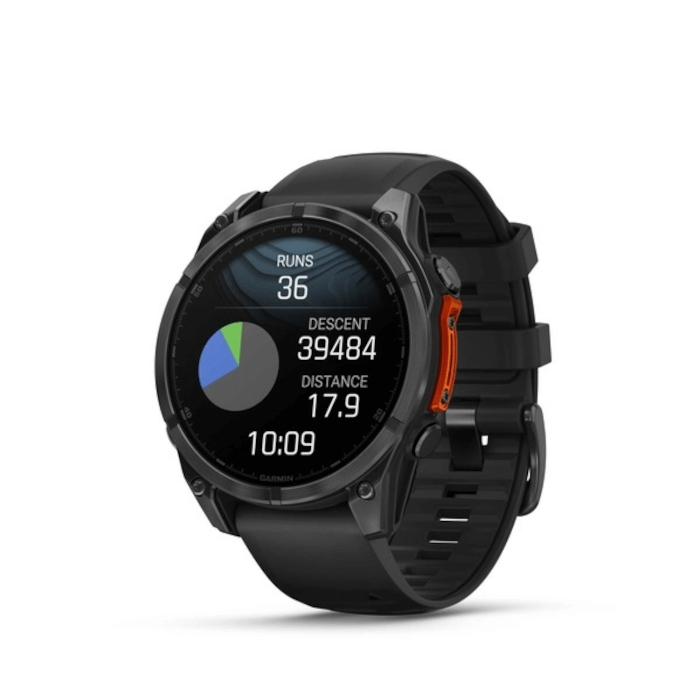 Fenix 8 (47mm, AMOLED, Slate Grey, Titanium, Black, Silicone Band)