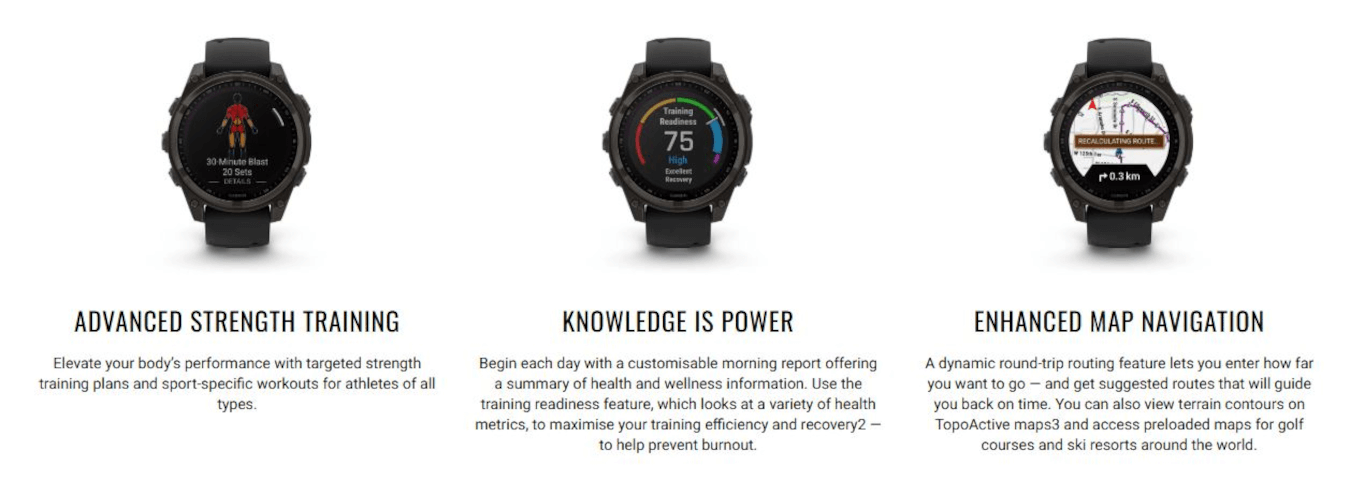 Fenix 8 (47mm, SOLAR, Carbon Grey DLC, Titanium, Pebble Grey, Silicone Band)