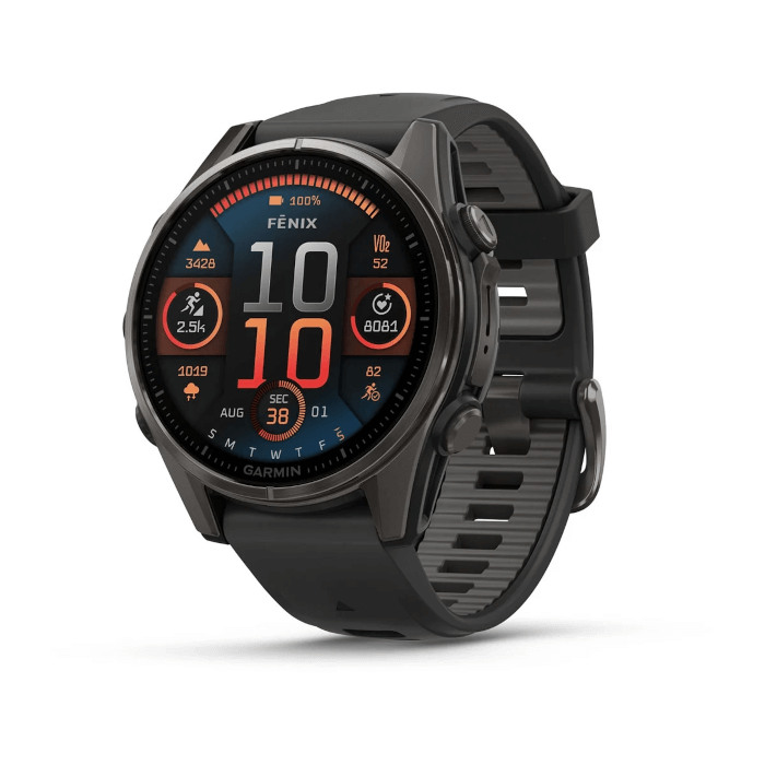 Garmin Fenix 8 (51mm, AMOLED, Carbon Grey DLC, Titanium, Pebble Grey, Silicone Band)