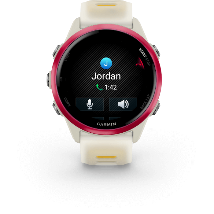 Forerunner 570 (42mm, Raspberry, Aluminium, Bone / Mango, Band)