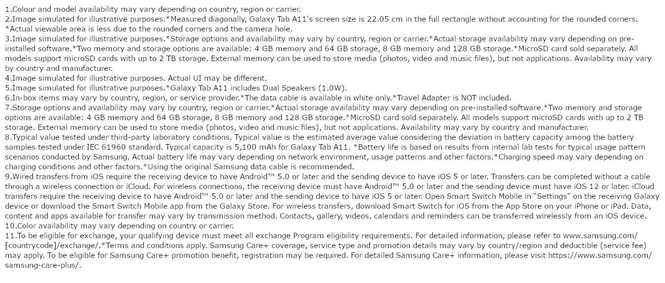 Galaxy Tab A11 (22.01cm, Gray, 4GB, 64GB, 4G)