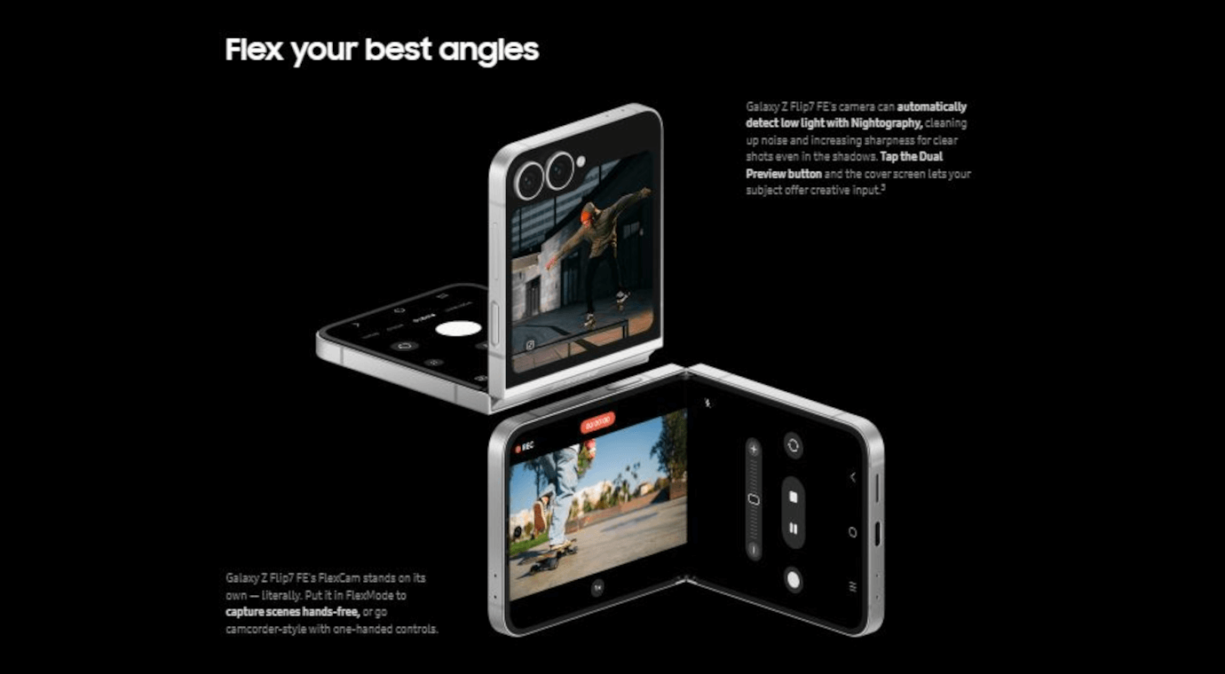 Galaxy Z Flip7 FE (Black, 8GB, 256GB)