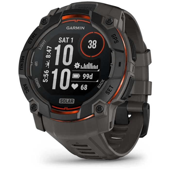 Garmin Instinct 3 (50mm, Black, Solar, Charcoal, Band)