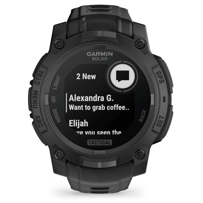 Instinct 3 Tactical Edition (50mm, Black, Solar, Black, Band)