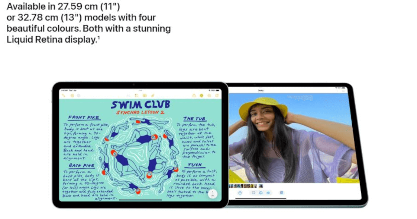 iPad Air (13 inches, Purple, 128GB, Wi-Fi)