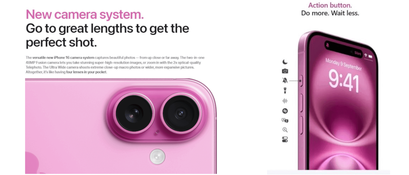 iPhone 16 (Pink, 256GB)