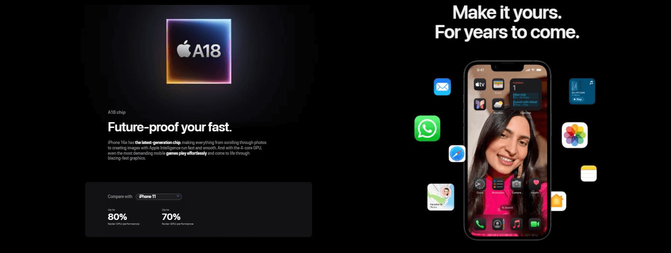 iPhone 16e (Black, 512GB)