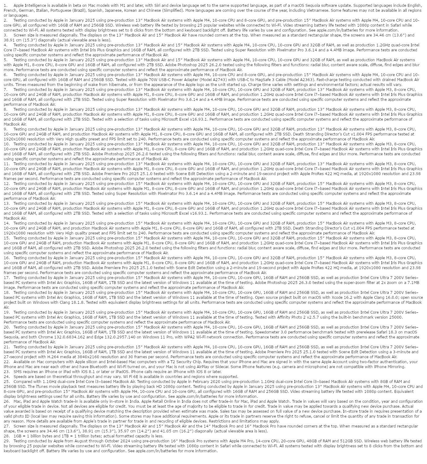 MacBook Air M4 (15 inches, Midnight, 16GB, 512GB)